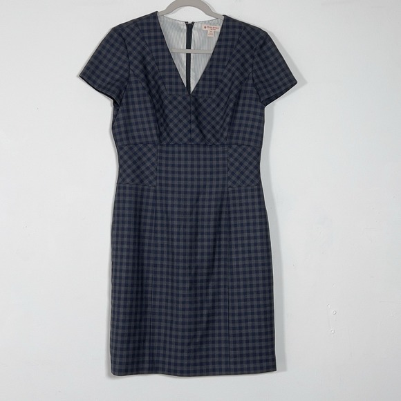 Brooks Brothers Dresses & Skirts - Brooks Brothers Red Fleece Sheath Dress Womens Sz 10 Blue Gingham Short Sleeve
